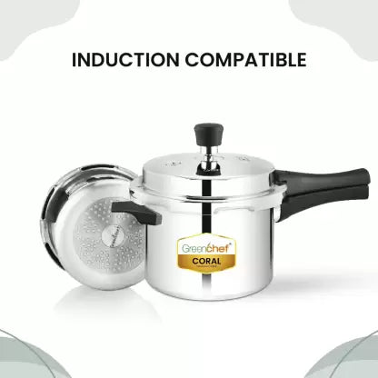 Greenchef Coral 5 L Induction Bottom Pressure Cooker  (Aluminium) Greenchef Coral 5 L Induction Bottom Pressure Cooker  (Aluminium)